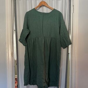 Green Linen Dress
